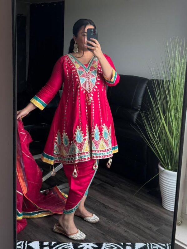 Pink short anaarkali - One size